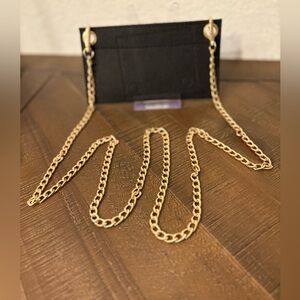 Turn your wallet into a crossbody. Felt Insert & Gold Chain